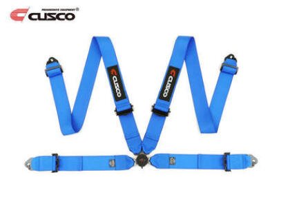 Cusco 4 Point Harness 3 Inch Blue - 00B CRH N4BL - Subimods.com