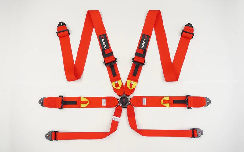 Cusco 6 Point Harness 3 Inch Red - 00B CRH N6RD - Subimods.com
