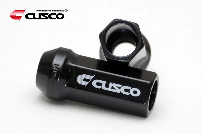 Cusco Racing 48mm Long Lug Nuts Black M12X1.25 Most Subaru Models - 00B 738 12520B - Subimods.com