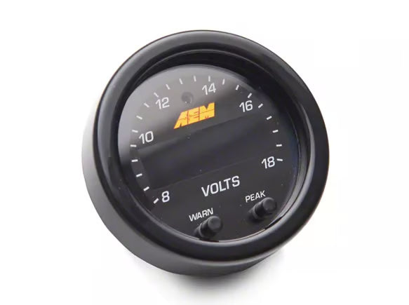 AEM X-Series Voltage Gauge Kit 8-18 Volts