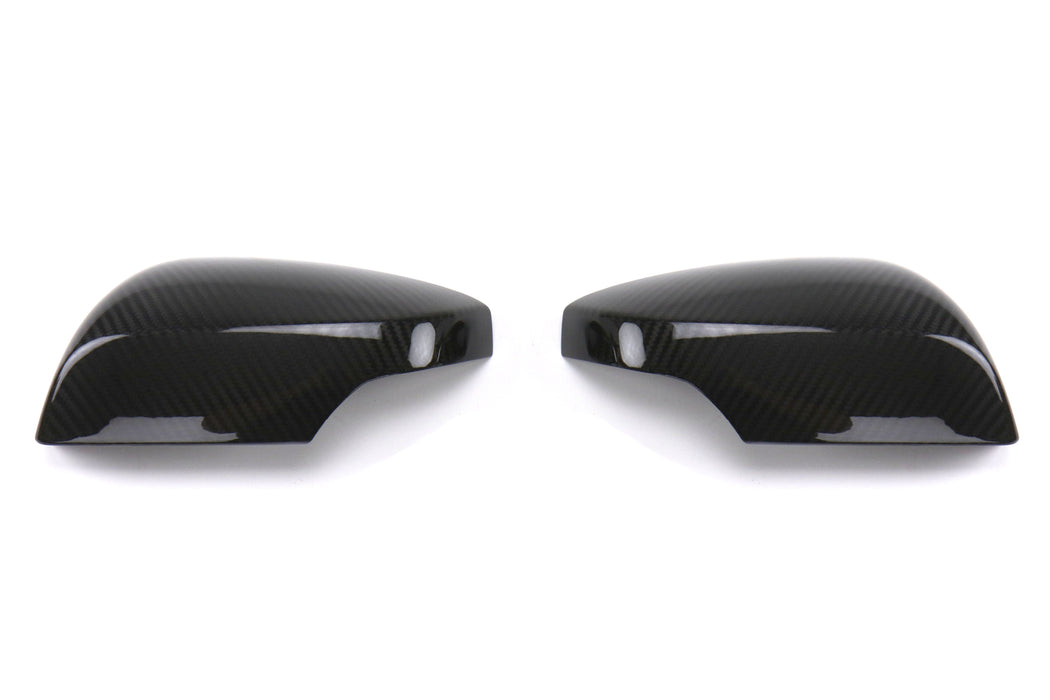 OLM Dry Gloss Carbon Fiber Mirror Covers w/ Turn Signal Hole 2015-2021 WRX / STI