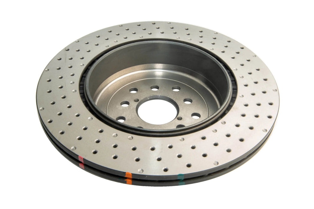 DBA 4000 Series XD Drilled Brake Rotor Rear 2018 - 2021 STI / 2024 - 2025 WRX TR w/ Brembo - DBA43051XD-10 - Subimods.com