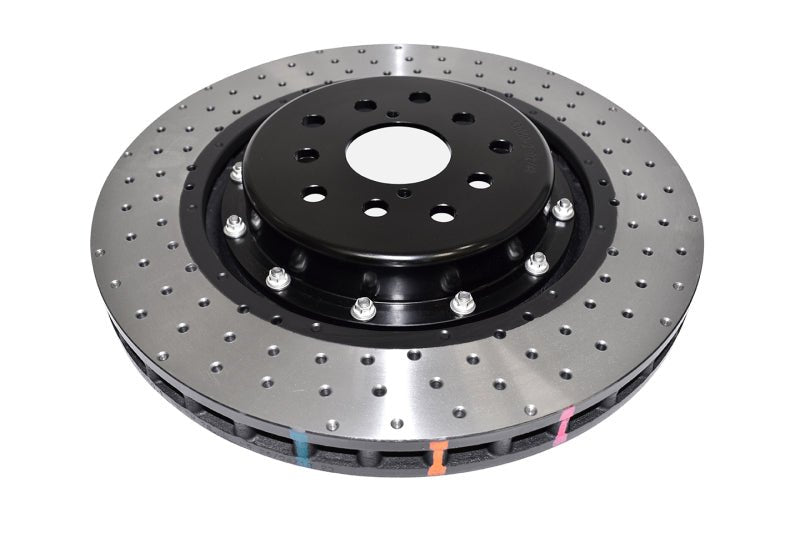 DBA 5000 Series XD Drilled Brake Rotor Front 2018 - 2021 STI / 2024 - 2025 WRX TR w/ Brembo - DBA53050BLKXD-10 - Subimods.com