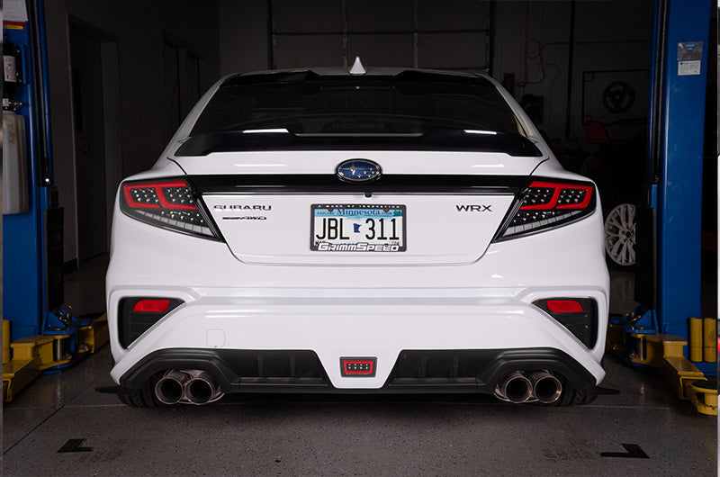 OLM Spec-AR LED Taillights Clear Lens, Black Base, Red Bar 2022-2025 WRX