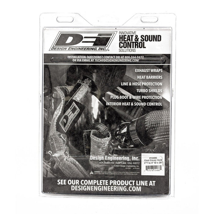 DEI Cool Cover Air Tube Cover Kit Gold 4 Inch Inner Diameter X 28 Inches Long - 10486 - Subimods.com