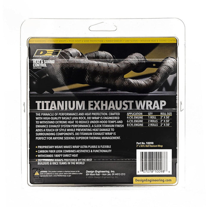 DEI Exhaust Wrap Titanium 2 Inches Wide X 50 Feet Long - 10098 - Subimods.com