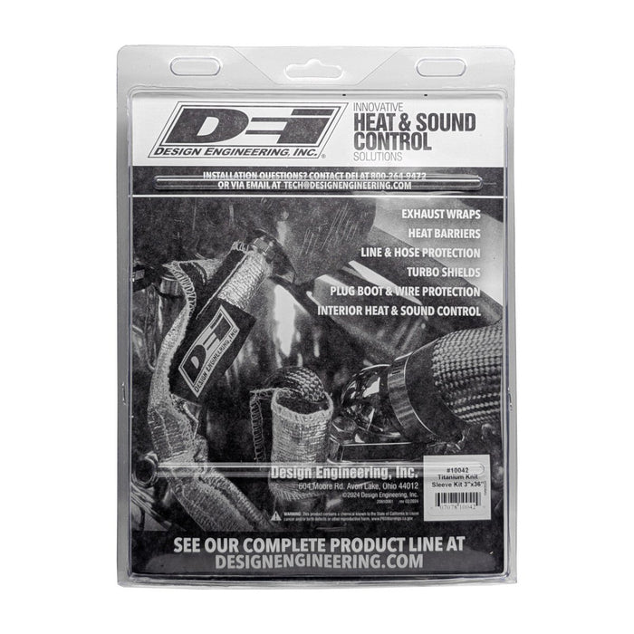 DEI Knit Exhaust Sleeve Titanium 4 Inch Diameter X 36 Inch Long - 10048 - Subimods.com