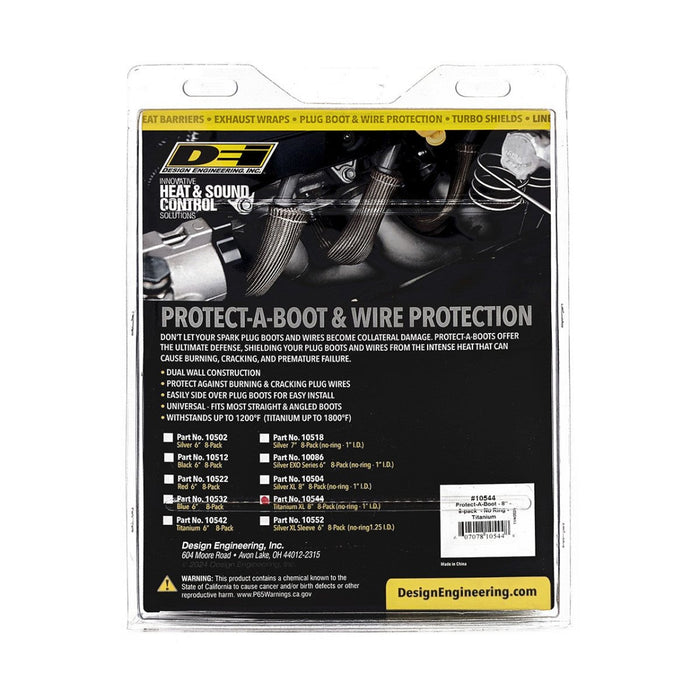 DEI Titanium Protect - A - Boot w/out Ring 8 Inches Long X 8 Pieces - 10544 - Subimods.com