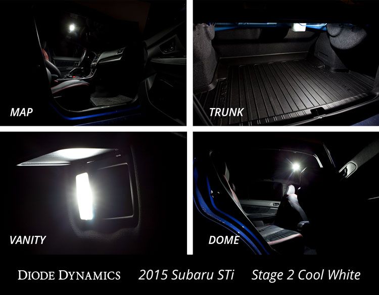 Diode Dynamics Interior LED Conversion Kit 670 Lumens Cool White 2015 - 2025 WRX / 2015 - 2021 STI - DD0267 - Subimods.com