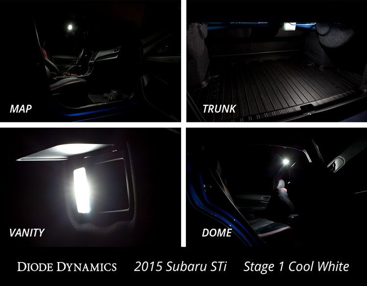 Diode Dynamics Interior LED Conversion Kit Stage 1 Cool White 2015 - 2025 WRX / 2015 - 2021 STI - DD0266 - Subimods.com