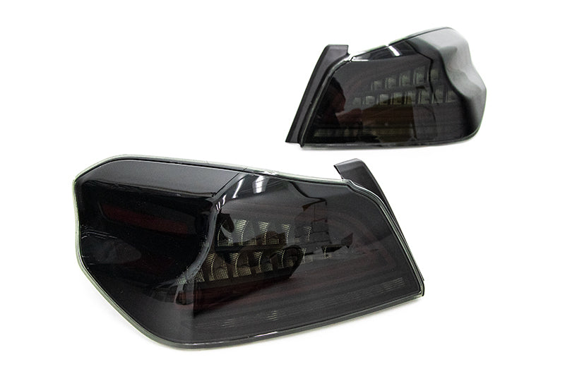 OLM Spec CR Tail Lights Smoked Lens, Black Base, 2015-2021 WRX / STI