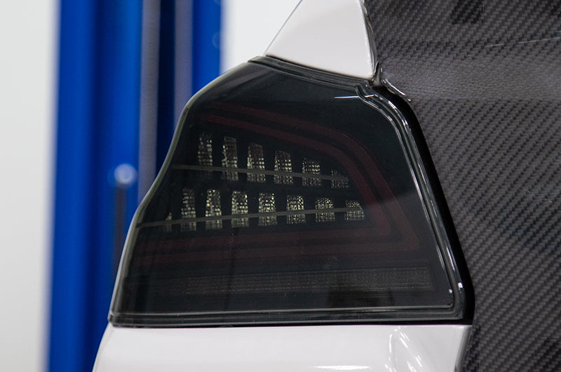 OLM Spec CR Tail Lights Smoked Lens, Black Base, 2015-2021 WRX / STI