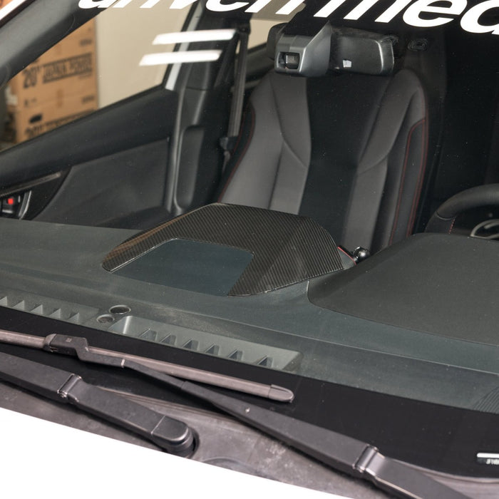 Driven Media Carbon Fiber Center Console Hood Cover 2022-2026 WRX - DRVN-1008-G - Subimods.com