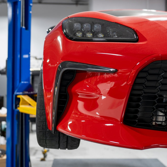 Driven Media Carbon Fiber Front Bumper Bezel Covers 2022-2026 GR86 - DRVN-0056-F - Subimods.com