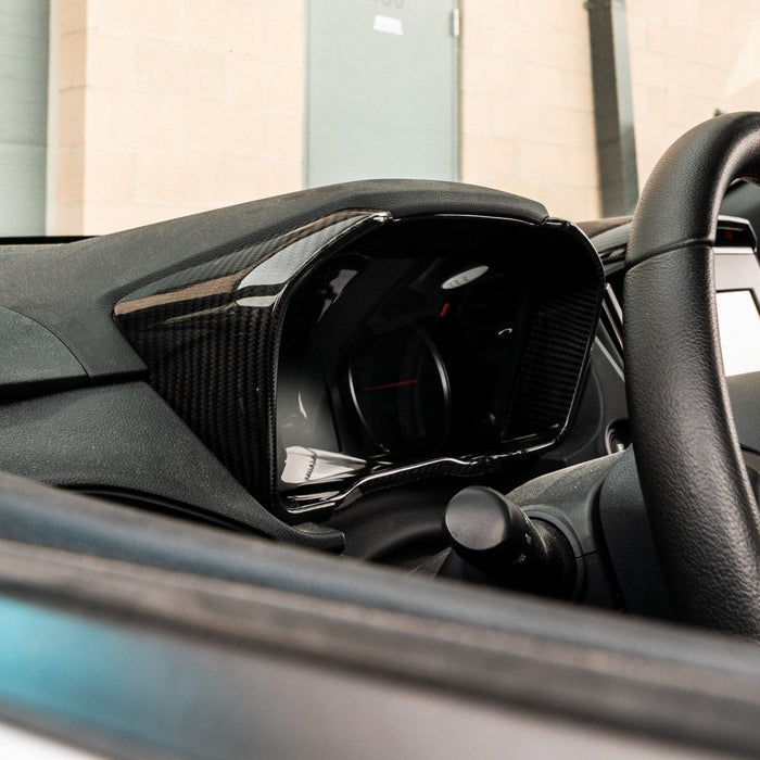 Driven Media Carbon Fiber Gauge Cluster Surround 2022-2026 WRX - DRVN-1014-G - Subimods.com