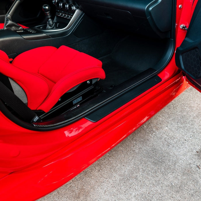 Driven Media Carbon Fiber Inner Door Sill Cover 2022-2026 BRZ / 2022-2026 GR86 - DRVN-0025-G - Subimods.com