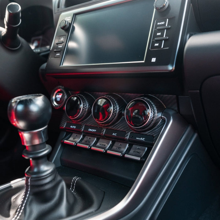 Driven Media Carbon Fiber Knob Panel Cover 2022-2026 BRZ / 2022-2026 GR86 - DRVN-0007-G - Subimods.com