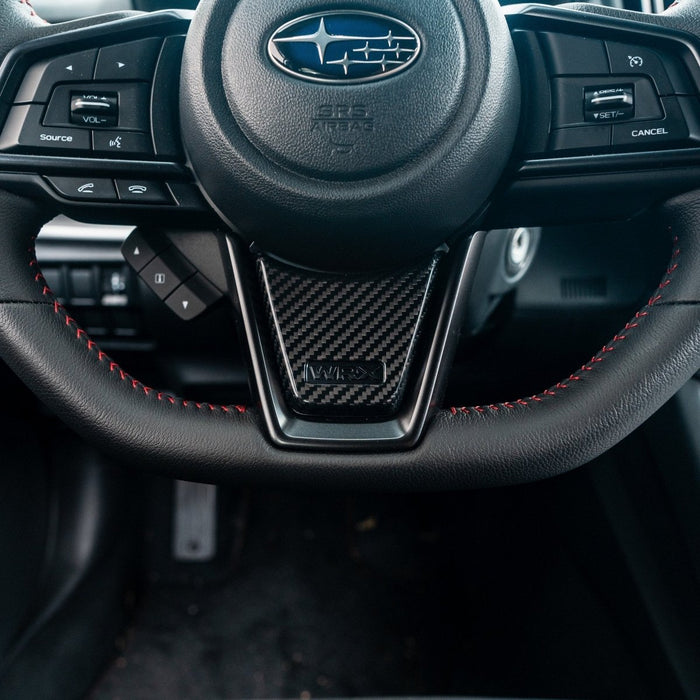 Driven Media Carbon Fiber Lower Steering Wheel Trim 2022-2026 WRX - DRVN-1002-G - Subimods.com