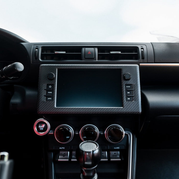 Driven Media Carbon Fiber Radio Bezel Cover 2022-2026 BRZ / 2022-2026 GR86 - DRVN-0015-G - Subimods.com