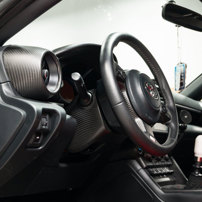 Driven Media Carbon Fiber Steering Wheel Column 2022-2026 BRZ / GR86 - DRVN-0057-F - Subimods.com