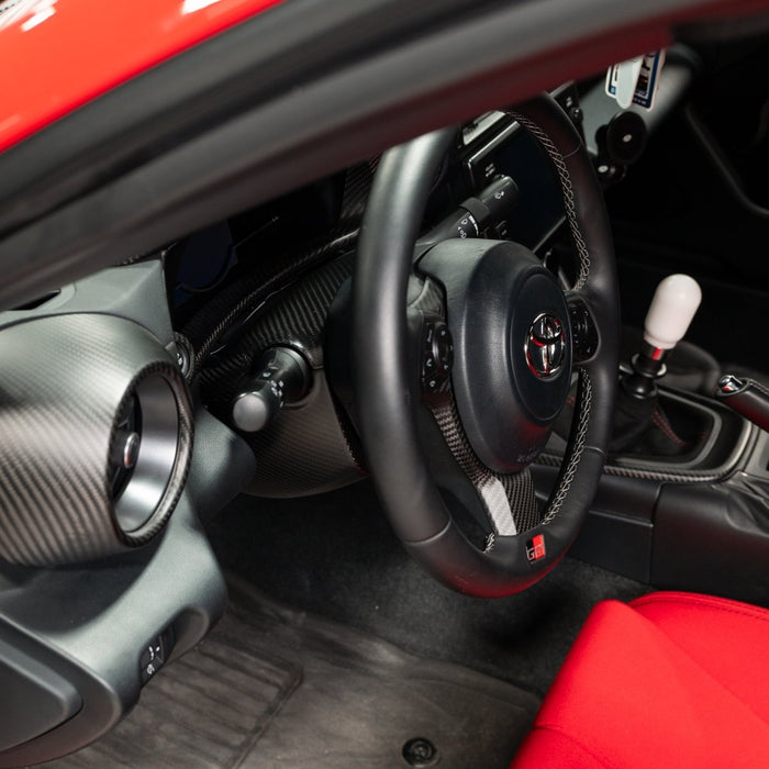 Driven Media Carbon Fiber Steering Wheel Column 2022-2026 BRZ / GR86 - DRVN-0057-F - Subimods.com
