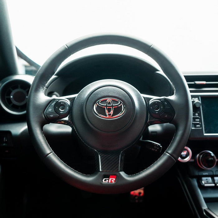 Driven Media Carbon Fiber Steering Wheel Trim 2022-2026 BRZ / 2022-2026 GR86 - DRVN-0009-G - Subimods.com