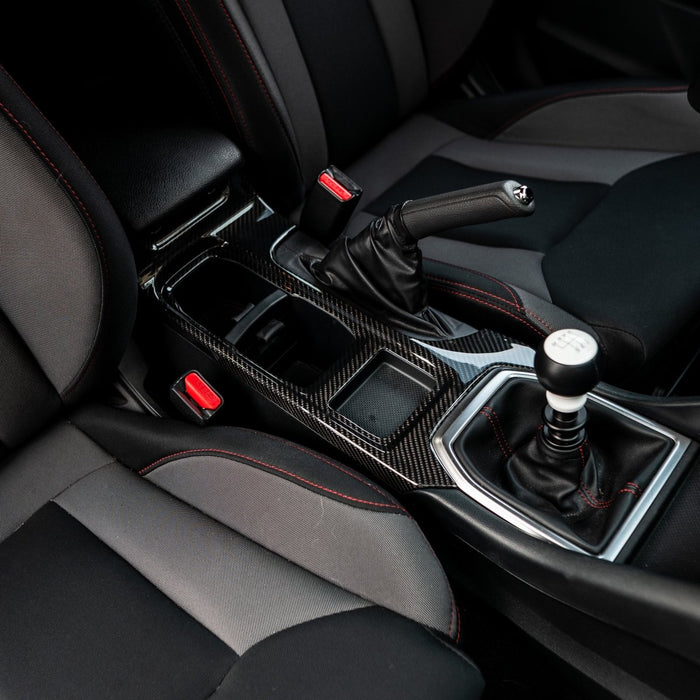 Driven Media Gloss Carbon Fiber Center Shift Panel Frame 2022 - 2026 WRX - DRVN-1017-G - Subimods.com