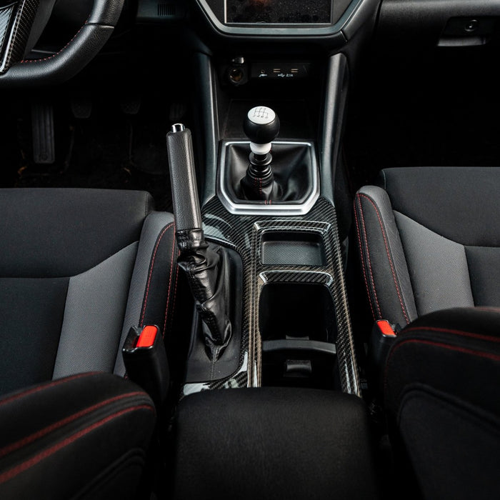 Driven Media Gloss Carbon Fiber Center Shift Panel Frame 2022 - 2026 WRX - DRVN-1017-G - Subimods.com