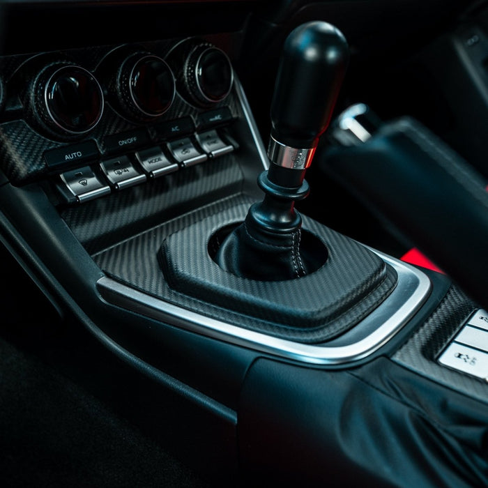 Driven Media V2 Carbon Fiber Shifter Trim Cover 2022-2026 BRZ w/ MT Transmission / 2022-2026 GR86 w/ MT Transmission - DRVN-0034-G - Subimods.com