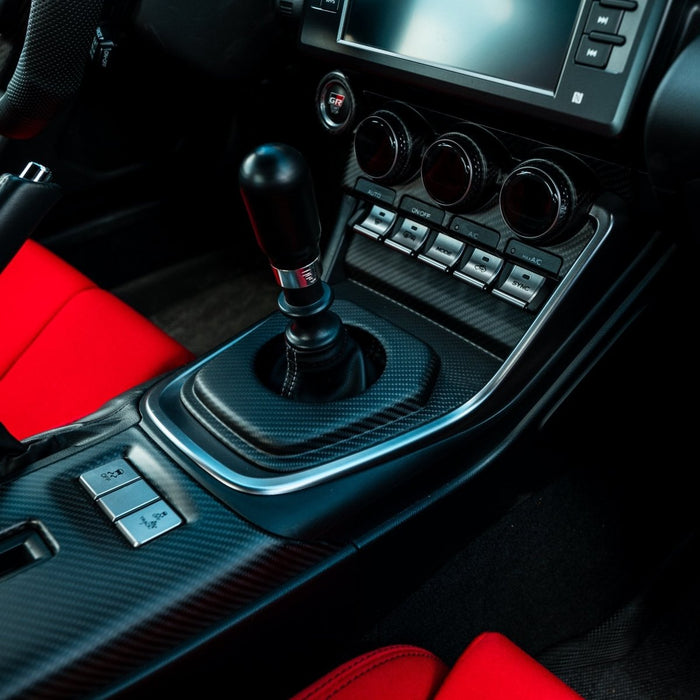 Driven Media V2 Carbon Fiber Shifter Trim Cover 2022-2026 BRZ w/ MT Transmission / 2022-2026 GR86 w/ MT Transmission - DRVN-0034-G - Subimods.com