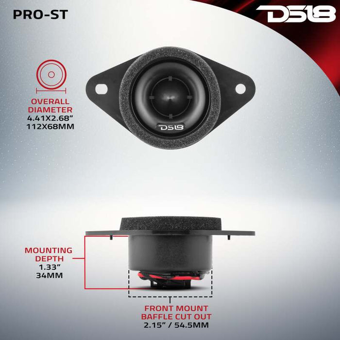 DS18 1.9in OEM Replacement Neodymium Toyota and Subaru Tweeter 100 Watts RMS 1in Pen Vc 4 ohm - PRO-ST - Subimods.com