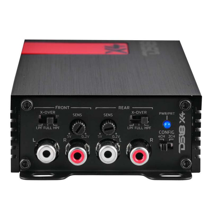 DS18 4 - Channel Ultra Compact Class D Amplifier 2x 220/4ohm Bridge 4 x 140/2ohm 4 x 70/4ohm Watts RMS - X4 - Subimods.com