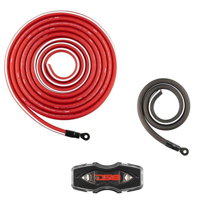 DS18 4 - GA Amplifier Install Kit Red - AMPKIT4 - Subimods.com