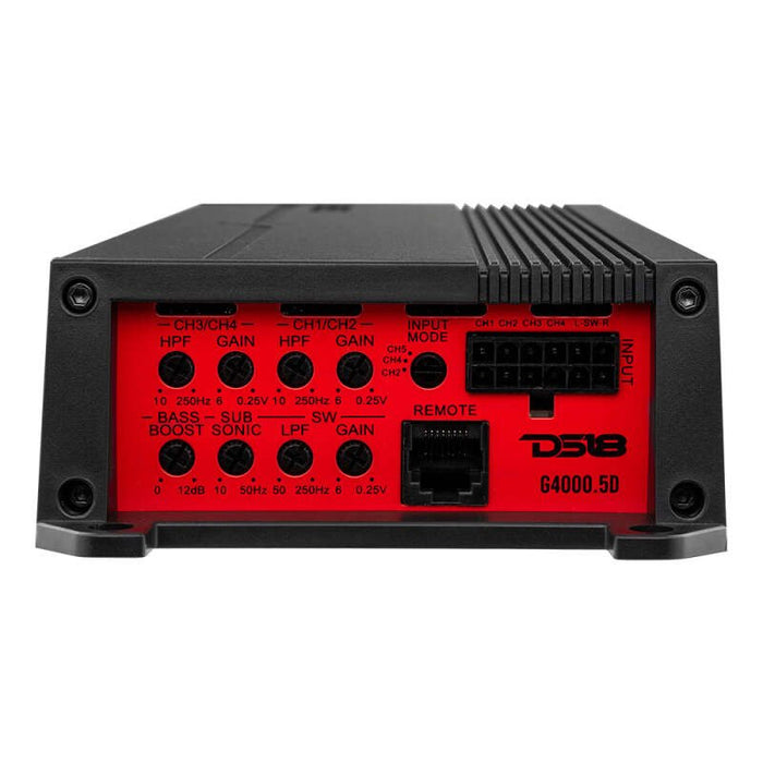 DS18 5 - Chnl Amp 2x 420/4ohm Bridge SUB 900/1ohm 4 x 220 SUB 600/2ohm 4 x 130 SUB 300/4 ohm Watts RMS - G4000.5D - Subimods.com