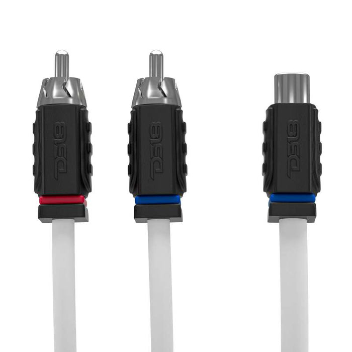 DS18 Marine Grade Tinned Copper OFC RCA Wires 1 Female to 2 Male Splitter - MOFCR-1F2M - Subimods.com