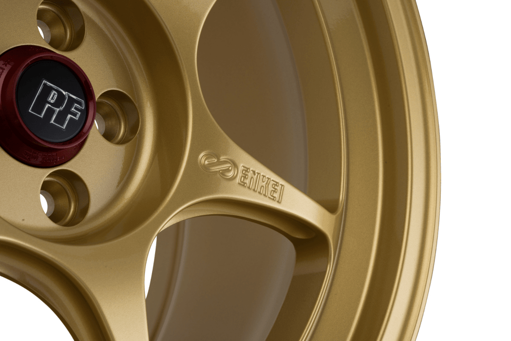 Enkei PF06 Gold 17x9.5 5x114.3 22mm Offset - 545 - 795 - 6522GG - Subimods.com