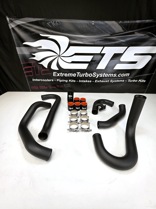 ETS Front Mount Intercooler Wrinkle Black Piping Kit 2004 - 2005 STI - 200-10-ICP-001 - Subimods.com