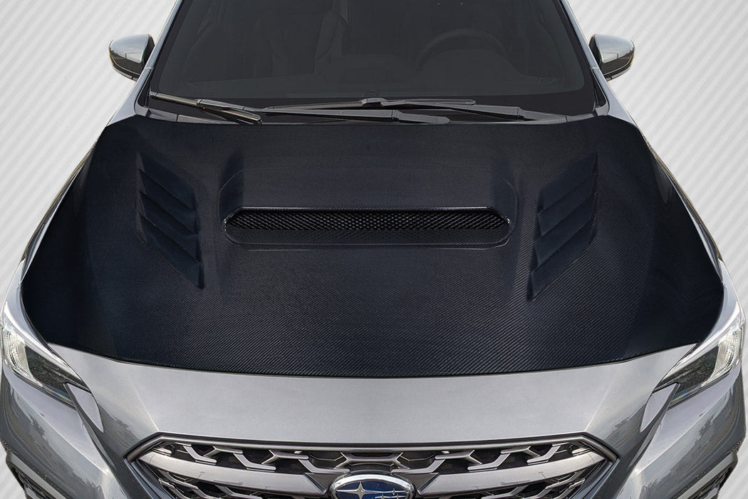 Extreme Dimensions Carbon Creations Minari Hood 22 - 24 Subaru WRX - Gloss - 118739 - Subimods.com
