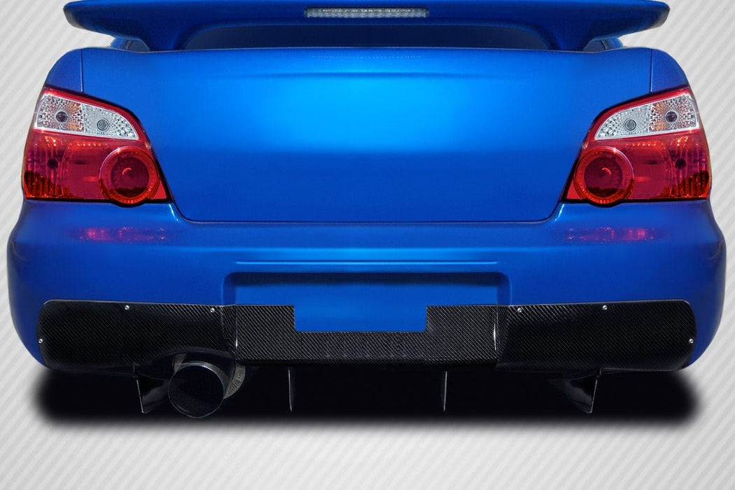 Extreme Dimensions Carbon Creations MTS Rear Diffuser 3 Piece 02 - 07 Subaru Impreza WRX STI 4DR - Gloss Carbon Fiber - 116142 - Subimods.com