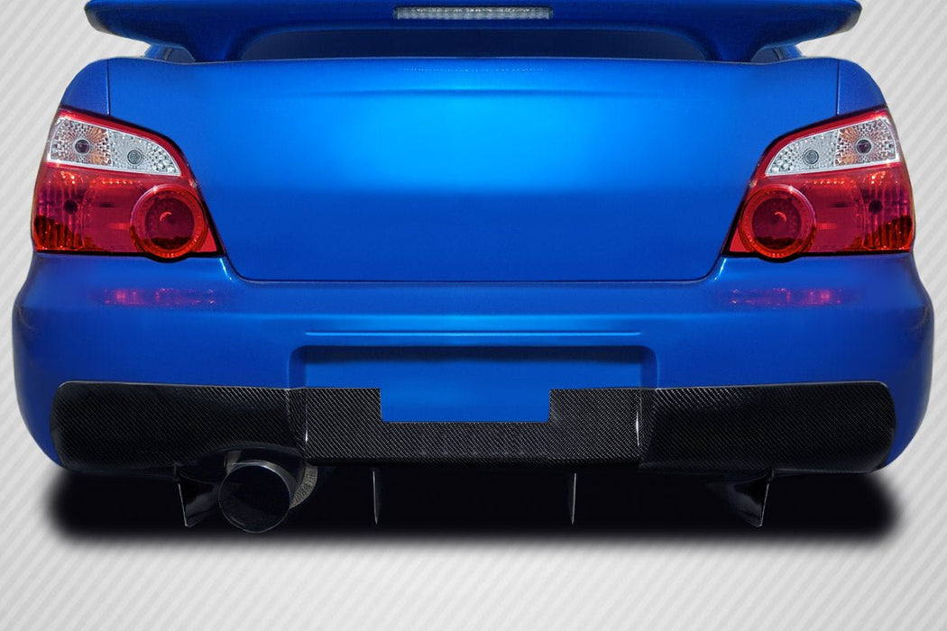 Extreme Dimensions Carbon Creations MTS Rear Diffuser 3 Piece 02 - 07 Subaru Impreza WRX STI 4DR - Gloss Carbon Fiber - 116142 - Subimods.com