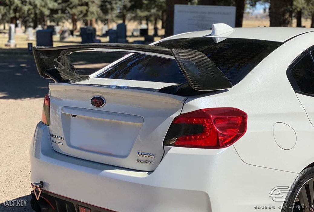Extreme Dimensions Carbon Creations STI Look Trunk Lid Spoiler Wing 08 - 16 Subaru Impreza - Gloss Carbon Fiber - 108957 - Subimods.com