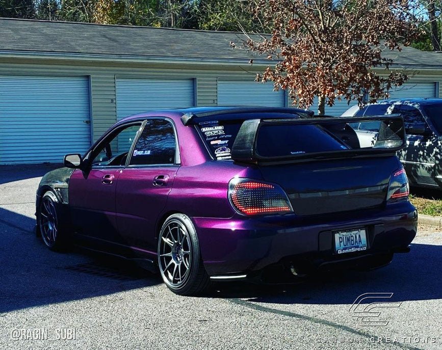 Extreme Dimensions Carbon Creations STI Look Wing Trunk Lid Spoiler 02 - 07 Subaru Impreza WRX STI - Gloss Carbon Fiber - 102938 - Subimods.com