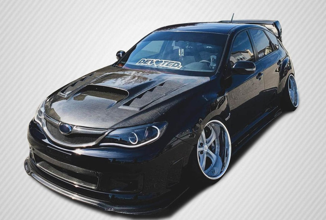 Extreme Dimensions Dritech GT Concept Carbon Fiber Hood 08 - 16 Subaru Impreza - Gloss - 104657 - Subimods.com