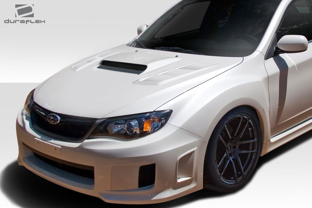 Extreme Dimensions Duraflex C - 1 Fiberglass Hood Fits Most Subaru Impreza Models 08 - 16 - Black - 113611 - Subimods.com