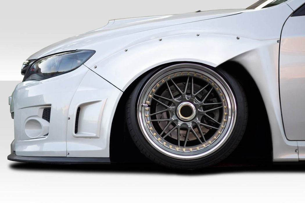 Extreme Dimensions Duraflex MTR Wide Body Front Fender Flares 11 - 14 Subaru WRX STI - Signature Black - 117057 - Subimods.com