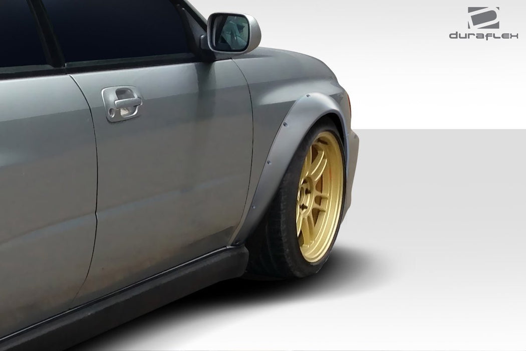 Extreme Dimensions Duraflex Race Front Fender Flares 4 Piece Fits Most Subaru Impreza Models - Black - 112783 - Subimods.com