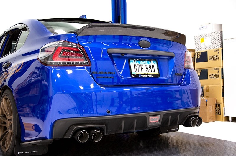 OLM Single Point Duckbill Trunk Spoiler Carbon Fiber 2015-2021 WRX / STI