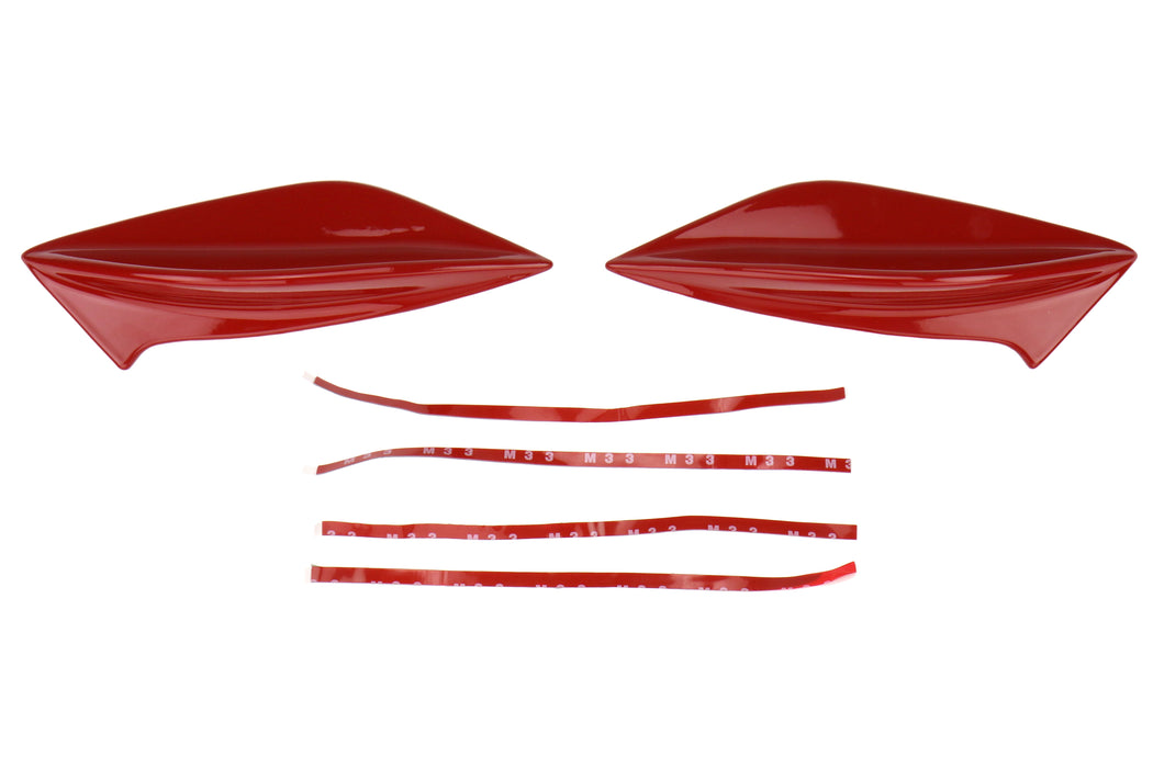 OLM STI Spoiler Side Fins Lightning Red / Firestorm Red 2015-2021 WRX / STI