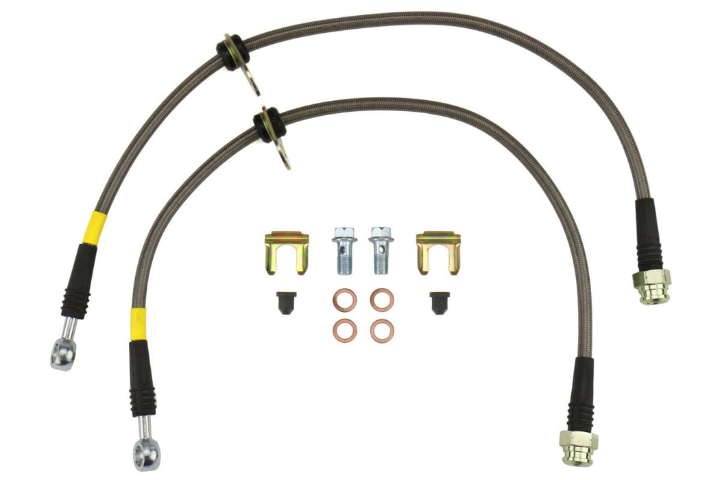 FactionFab Front Stainless Steel Brake Lines Subaru 2002 - 2005 WRX - 1.10098.1 - Subimods.com