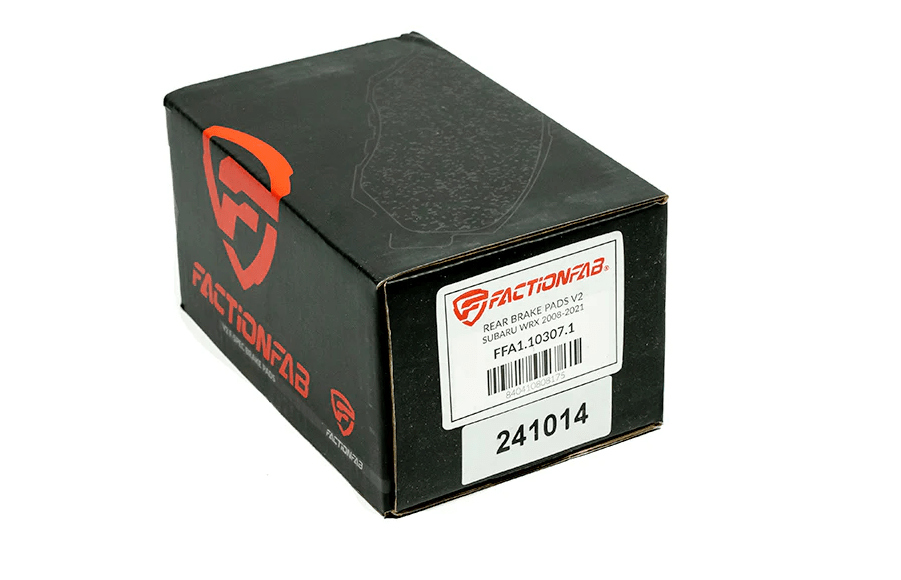 FactionFab Rear Brake Pads V2 Subaru 2008 - 2021 WRX Non EyeSight w/ Steel Caliper - 1.10307.1 - Subimods.com
